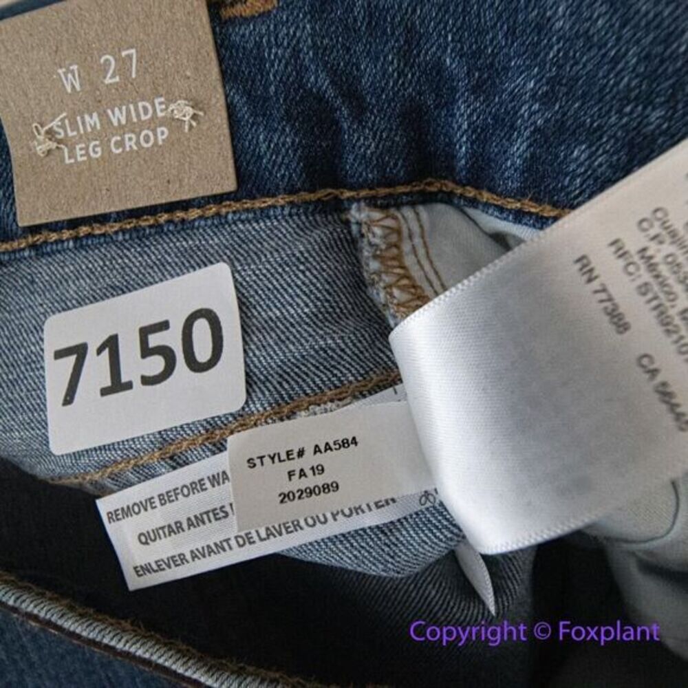 New! Madewelll Slim Wide-Leg Jeans in‎ Crownridge Wash: Raw-Hem Edition, size 27 - Picture 16 of 16